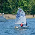 Segeljolle Optimist auf dem Scharmützelsee