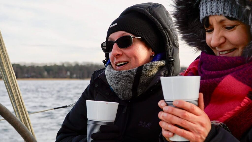 Glühweinsegeln - Segelausflug im Winter