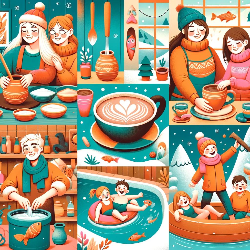 Dieses Bild illustriert die vielen verschiedenen Ausflugstipps für die Winterferien in Brandenburg.