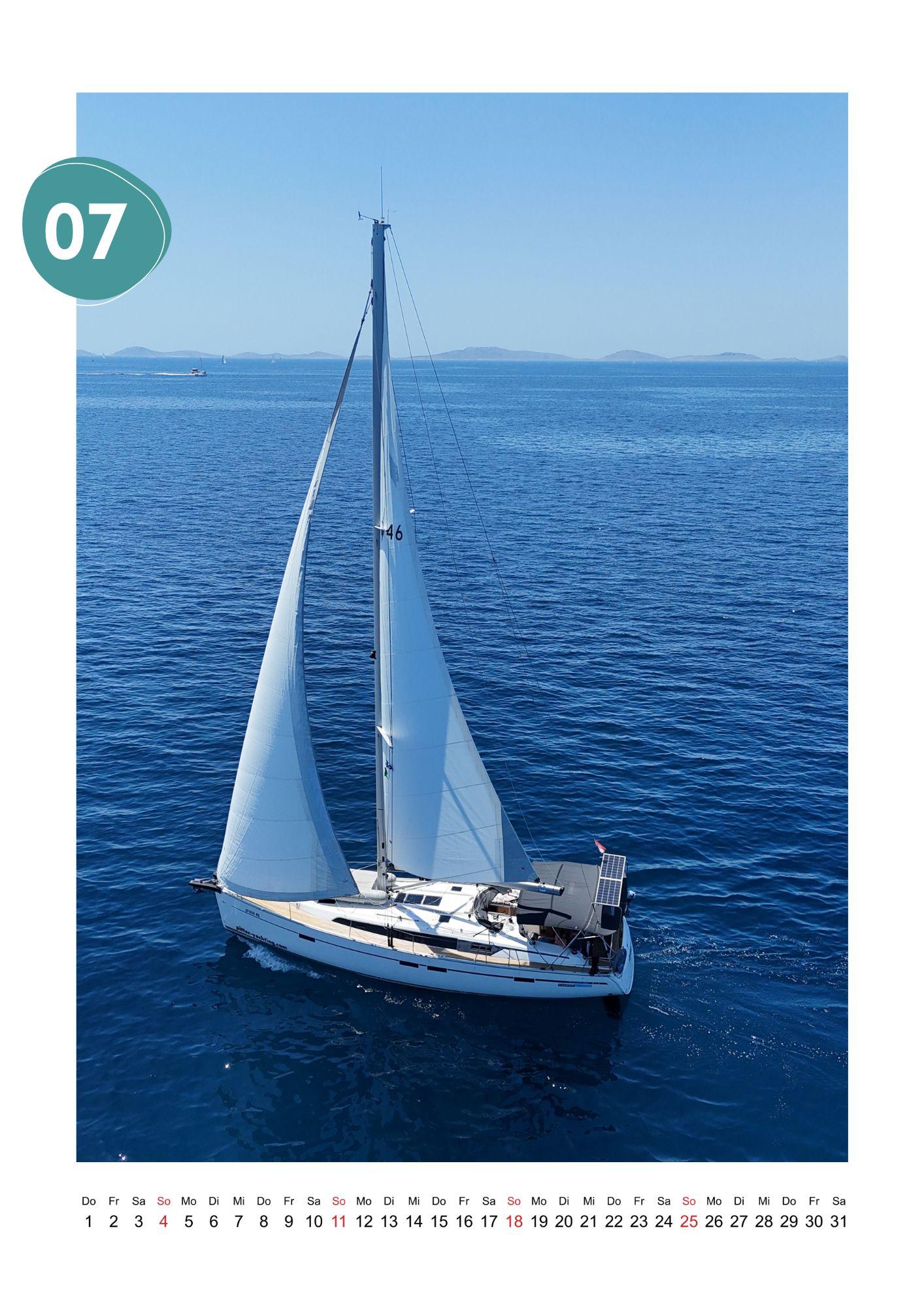 Julimotiv des Kroatien-Segelkalenders 2027